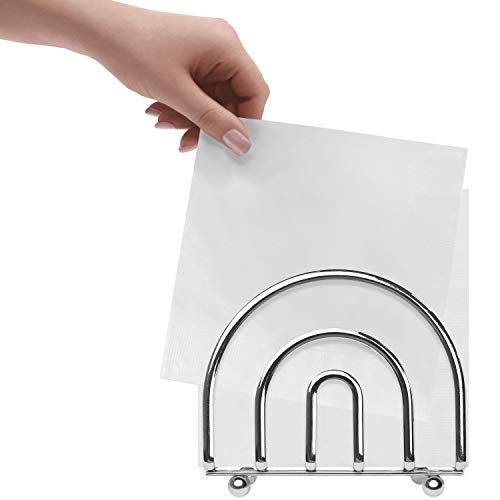 Blue Donuts Chrome Collection Napkin Holder - Classic Napkin Holders For Tables, Dining Table Napkin Holders For Kitchen, Kitchen Organization, Chrome #TOP4