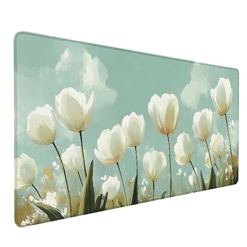 Tapis de souris XXL 1500x800 mm fleur pour bureau gamer et pc