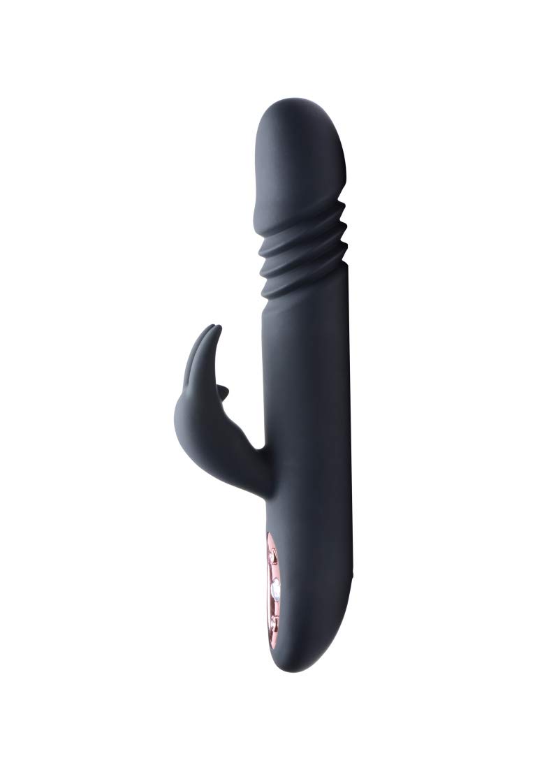 Royal Rabbits Bunny Thrust 10X Thrusting Rabbit Vibrator - Black