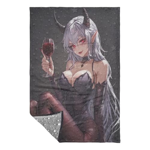 Manta para sofá de demonio malvado, regalos para hombres y mujeres 3