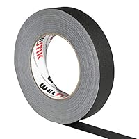 WELSTIK Dünnes Gaffelband 25MM * 30,2M Gaffaband Mattes Stoffband, Schwarz