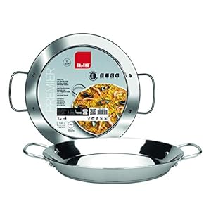 IBILI 652234 Paellera inox premier, Plateado, 34 cm