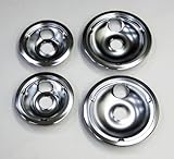 WIOSEN Range Burner Drip Pan Bowl Bib Set Replacement for GE 2 of WB31K...