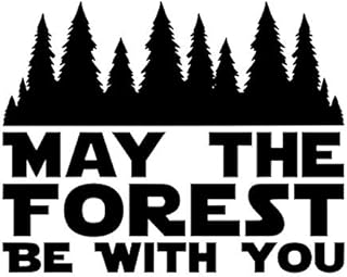 May The Forest Be with You Vinyl Decal Sticker | Cars Trucks Vans SUVs Walls Cups Laptops | 5 Inch | Black | KCD2627B