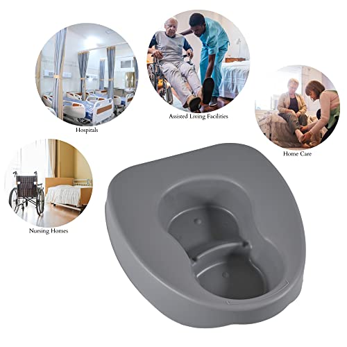 Heavy Duty Large Bariatric Bedpan – Wide Smooth Contoured Stackable Bed Pan – Portable and Easy to Clean - for Bed-Bound/Bedridden Patient. for Women and Men - Thumbnail 3