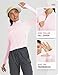 baleaf Women's UPF 50+ Sun Shirts SPF UV Protection Jacket Lightweight Quick Dry Long Sleeve Rash Guard for Hiking Athletic Light Pink L