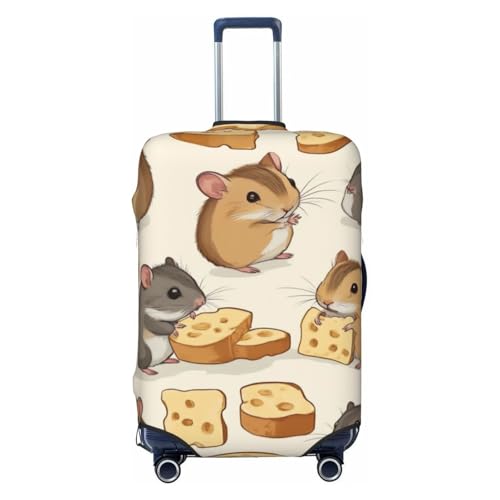 Hamster Cute Animal Luggage Cover Elastic Washable Protector Anti-Scratch Travel Suitcase Covers With Concealed Zipper For 18-32 Inch Luggage Medium