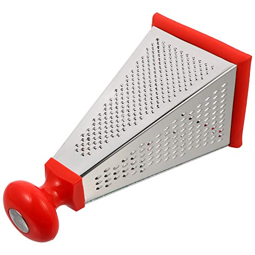 Cabilock 4面 ステンレススチール チーズおろし器 キッチンボックスおろし器 ハンドル付き チーズ/野菜/生姜に最適