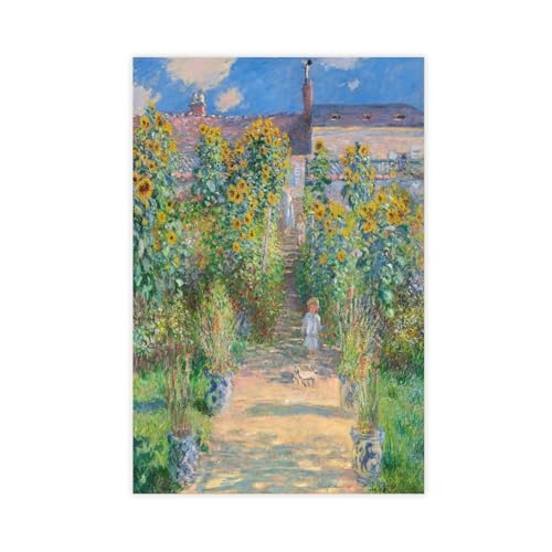 Poster Monet jardin Vetheuil toile decoration murale 30x45