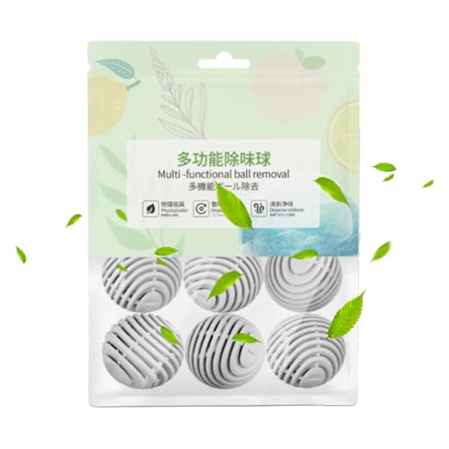 Shoe Balls Odor Eliminator - 6pcs bolas de desodorantes de zapatos ecológicos | removedor de olor a los pies para zapatillas de deporte, gabinetes, armarios, armarios, botas, bolsas de gimnasia