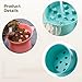 yeeplant 2 Pcs Elevated Slow Feeder Bowls for Cats and Dogs, Spill-Proof, & Green, Promotes Better Digestion, Helps Prevent Choking