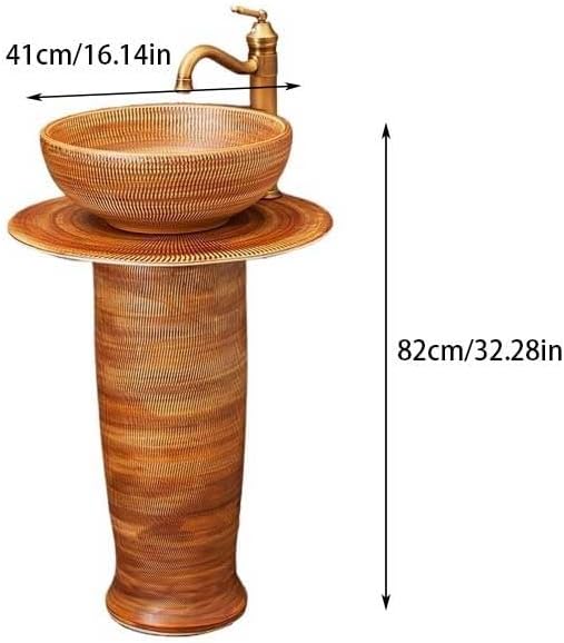 Pedestal Sinks Sink Wash Basin Floor-Standing Bathroom Column (A)
