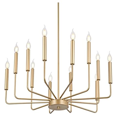 WayLuoung 12-Light Modern Gold Chandelier Cover