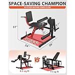 GMWD Leg Extension and Curl Machine, Lower Body Special Leg Machine, Adjustable Leg Exercise Bench with Plate Loaded, Leg Rotary Extension for Thigh, Home Gym Weight Machine - Image 4