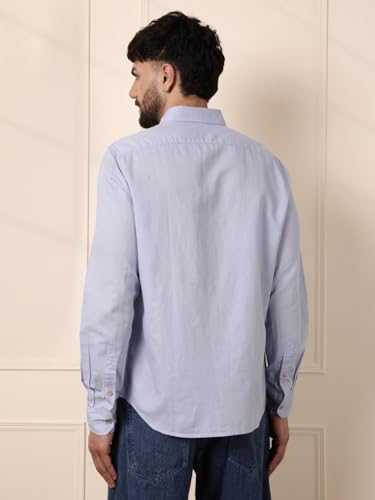 Image of WROGN Men's Linen Blend Shirt | Solid Styles | Slim Fit