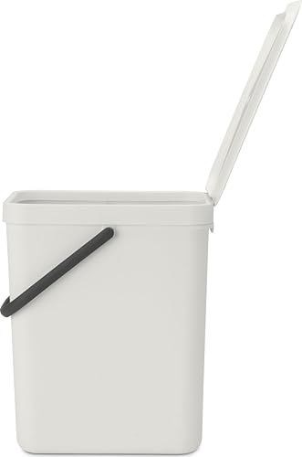 Miniatura 105 de Brabantia Sort & Go - Bote de basura para alimentos (1.6 galones/verde abeto) Pequeño organizador de abono de cocina con asa y tapa extraíble, fácil