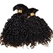 Afro Kinky Bulk Human Braiding Hair 100% Unprocessed Brazilian Virgin Human Hair Extensions Micro Kinky Curly Braids Hair Braids Double Drown Full End Bulk Hair 14 Inch 100g (Pack of 1)