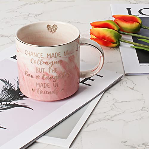 Christmas-Gifts-for-Coworker-Female-Friends-Best-Going-Away-Coworkers-BFF-Birthday-Gift-for-Women-Work-Bestie-Friend-Going-Away-Farewell-Present-Chance-Made-Us-Colleagues-Pink-Coffee-Cup