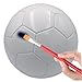 Nuiorfty Soccer Ball Size 5 White PVC Soccerball for DIY Painting/Autograph Water & Stain Resistant Anti-Leak Soccer Ball for Training Competition