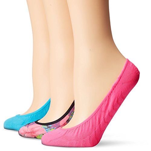 Sperry Top-Sider Women's 3 Pack Printed Micro Liner Socks, Assorted Black, Shoe Size: 5-10