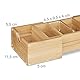 Relaxdays Karteikasten DIN-A8 Bambus, Visitenkarten Organizer, zum Ausziehen, H x B x T: ca. 5,5 x 13 x 30 cm, natur