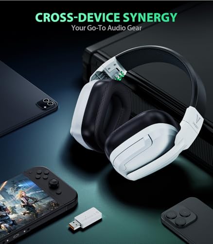 Image of Vakedy Wireless Gaming Headset for PS5,PS4,PC,Switch, 2.4GHz USB & BT 5.4