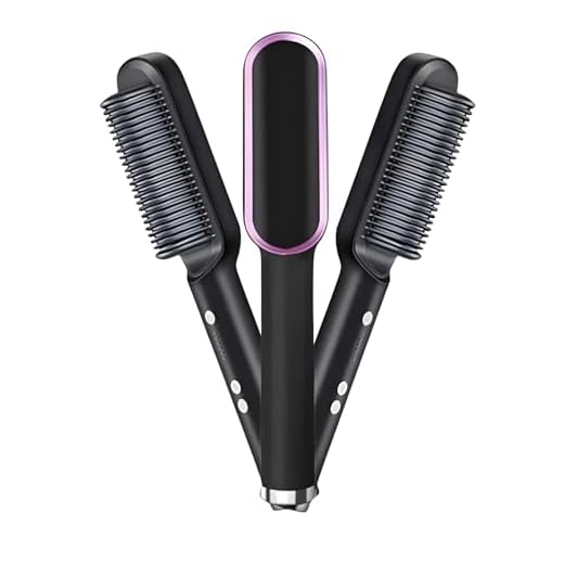 Escova Alisadora de Cabelo 3 em 1 Bivolt, Alisa, Seca e Hidrata Tecnologia Ionica Temperatura Ajustável Cerdas de Cerâmica Escova Profissional Ioniza e Seca, Pente de Cerâmica Quente (PTC) Aquecimento Rápido, 5 Níveis de Temperatura e Anti-Escaldadura