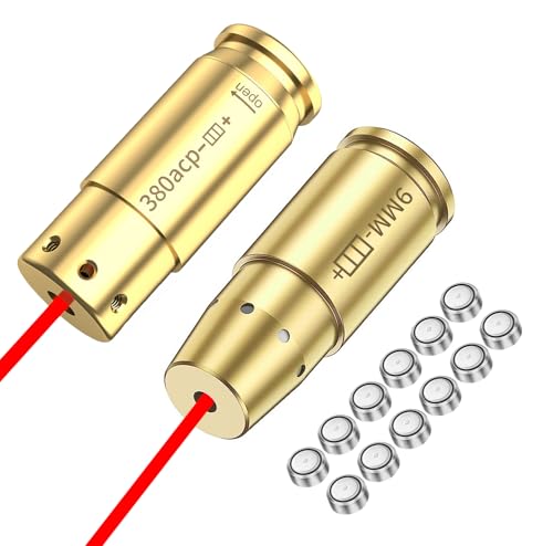 Verpdot 9mm and .380ACP Bore Sight Red Dot Boresighter Bore Sight Kit Red Laser Bore Sight with Batteries