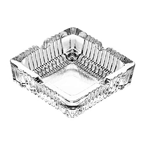 Ceniceros para cigarrillos, Cenicero cuadrado de vidrio Cover