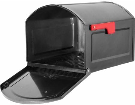 Architectural Mailboxes Centennial Large Capacity Post Mount Mailbox, Black (Pewter)