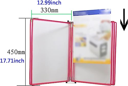 Estante de pared para carteles y libros abatibles, organizador transparente para catálogos y expositores de hojas sueltas