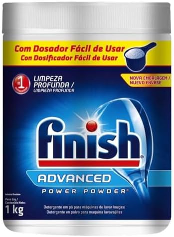 Finish Advanced Detergente para Lava Louças em Pó, Sabão Limpeza ...