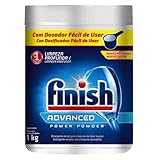 Finish Advanced Detergente para Lava Louças em Pó, Sabão Limpeza Profunda, 1kg