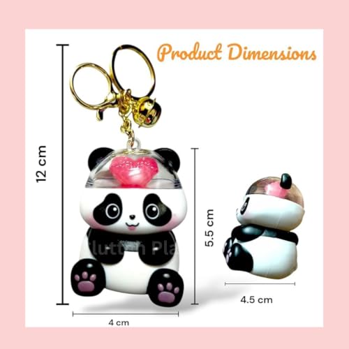 Image of Cute Panda Keychain Heart Light & I LOVE YOU Message ANY 1 (Panda Love u)