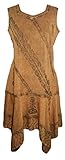 Agan Traders 1015 DR Gypsy Asymmetrical Dress (Medium, Old Gold)