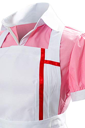 Jrcrin Mikan Tsumiki Cosplay Dress Anime Costume Womens Pink Nurse Uniform With Apron For Halloween Party #TOP4