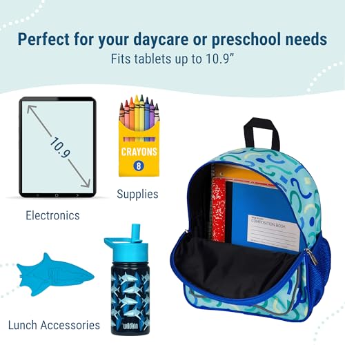 Image of Wildkin Kids 12-Inch Toddler Backpack - Lightweight School Bag for Daycare & Travel, Ages 3-7