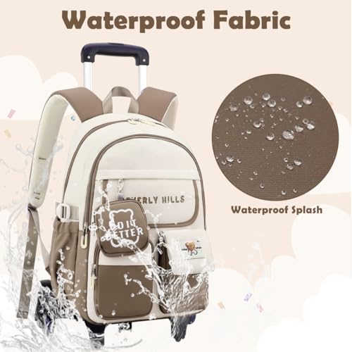 Image of PALAY School Backpack with Wheels for Boys and Girls,Children's Backpacks Primary School Bags with Wheels Backpack for Girls Lightweight