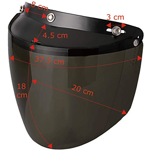 Chern Yueh ヘルメットシールド Smoke