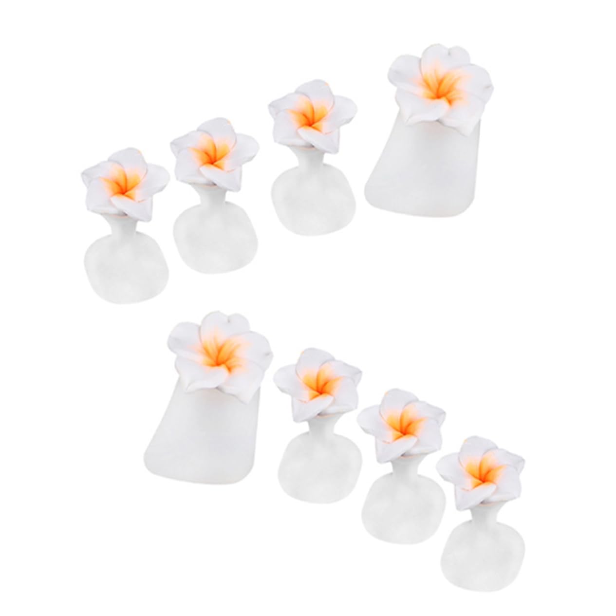 FRCOLOR 8Pcs Soft Silicone Toe Separators for Nail Polish Application Comfortable Toe Spacers for Home and Salon Use Finger Dividers for Manicurists and Foot Care Professionals