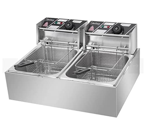 Rv Kitchen Equipment Stainless Steel Double Tank Electric Deep Fryer, Table Top Fryer