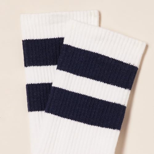 Amazon Essentials Men's Retro Stripe Crew Sock, 8 Pairs2