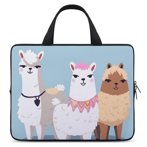 Housse ordinateur portable 15 antichoc pochette PC rembourrée alpagas imperméable