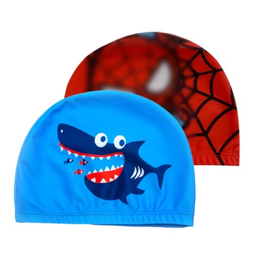 WBZOWRB 2 Pezzi Cuffia Piscina Bambino, Cuffie Piscina Bambini, Cuffia Da Nuoto Per Bambini， Cuffia Piscina Per...