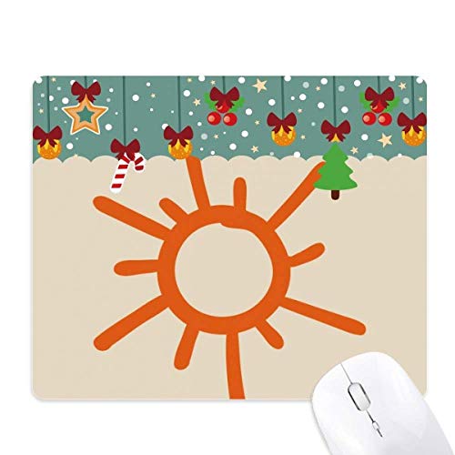 Tapis de bureau en caoutchouc avec design artistique orange soleil