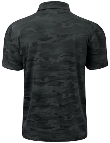 TAPULCO Mens Quick Dry Polo Shirts Camouflage Pattern Performance Athletic Lightweight Breathable Casual Golf Tshirts2