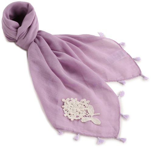 [アースミュージックアンドエコロジー] ストール 18141J71030 Lavender 日本 F-(FREE サイズ)