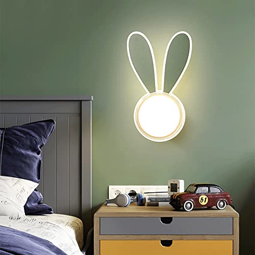 Iluminación infantil con lámpara de pared de conejo de dibujos animados para niños 3