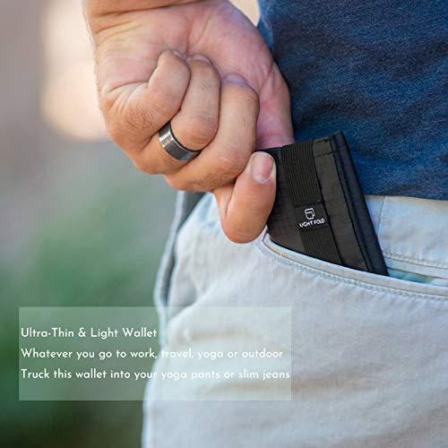 Light Fold Slim Minimalist Wallets For Men Trifold Nylon Card Holder Men's Wallet Ultra Thin & Stylish Design Front Pocket Wallet With Rfid Blocking Hold Up To 12 Cards & Cash #TOP4