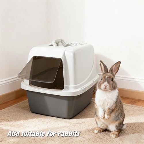Arenero cerrado grande para gato con ventilación y tapa miniatura 3